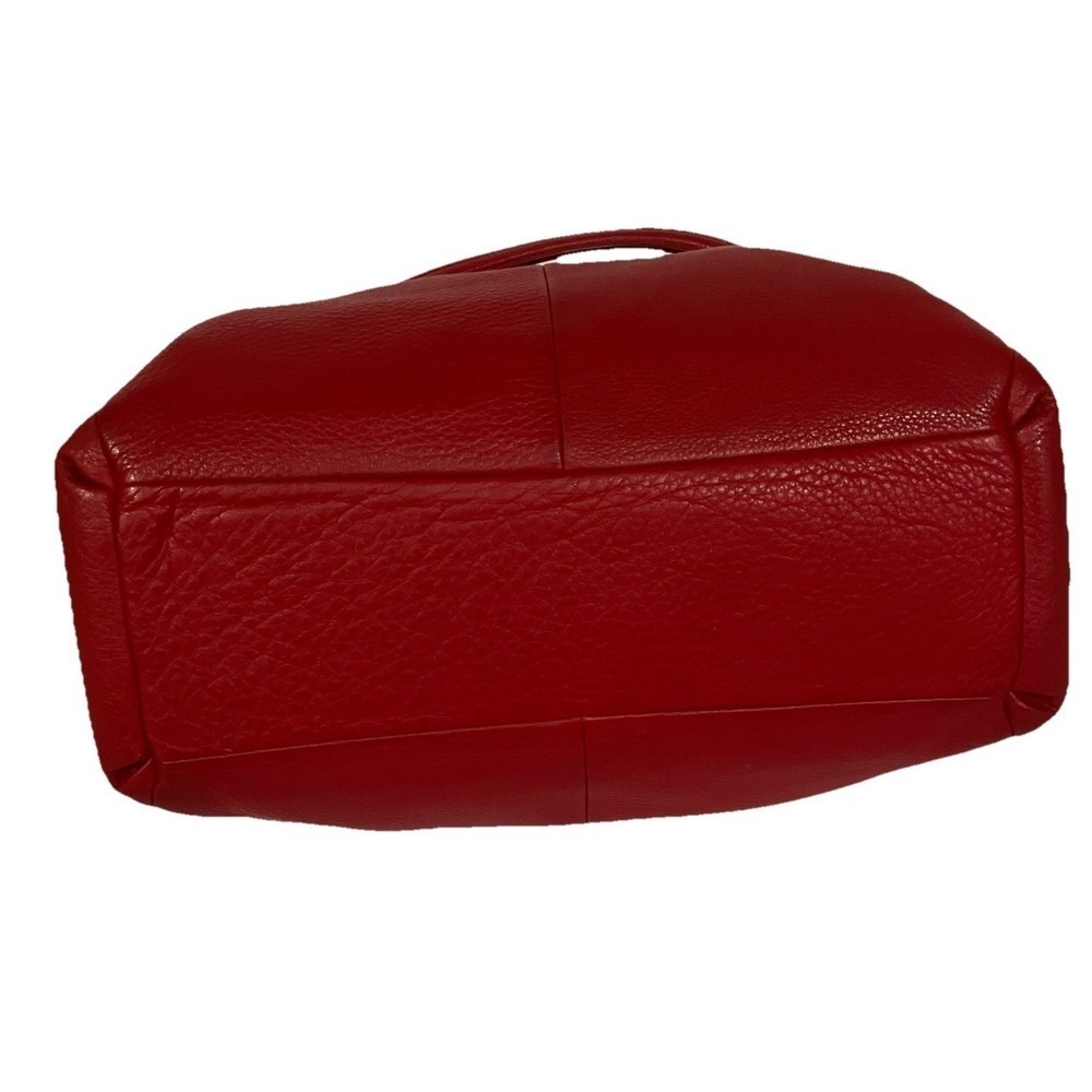 COACH Rich Red Tumbled Leather Three Compartment Vintage‎ Hobo Shoulder Bag - Picture 3 of 11